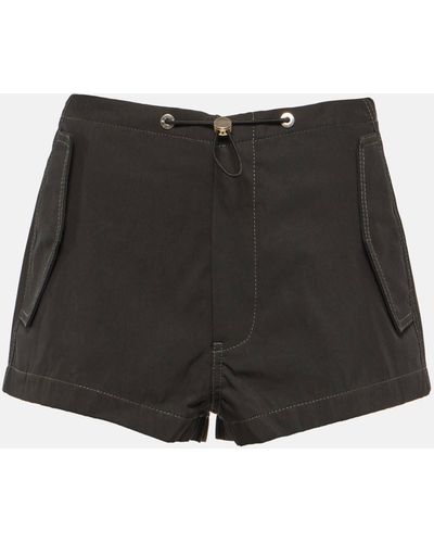 Dion Lee High-rise Cotton-blend Shorts - Black