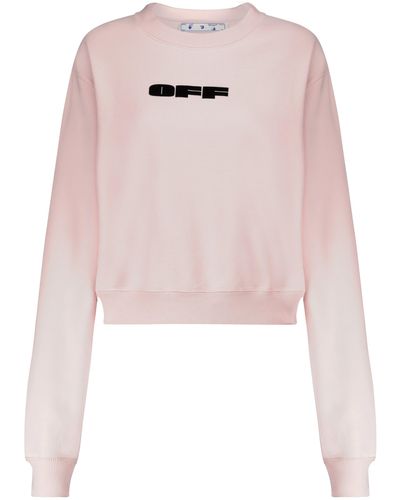 Off-White c/o Virgil Abloh Bold Logo Cotton Sweatshirt - Pink