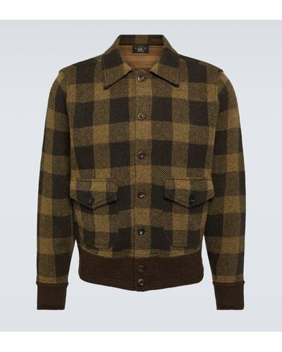 RRL Checked Wool Jacket - Green