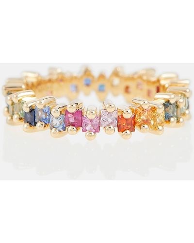 Suzanne Kalan Rainbow 18kt Gold Ring With Sapphires - Metallic