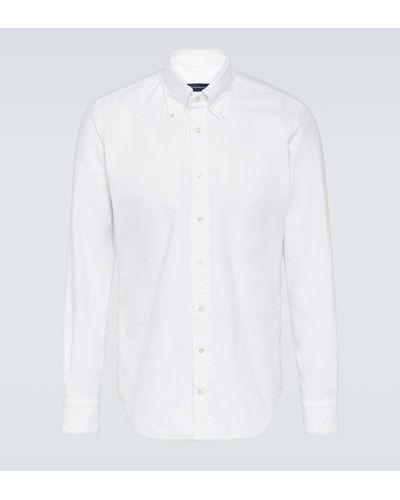 Thom Sweeney Cotton Oxford Shirt - White