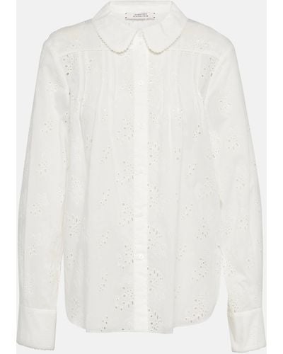 Dorothee Schumacher Embroidered Ease Cotton Shirt - White