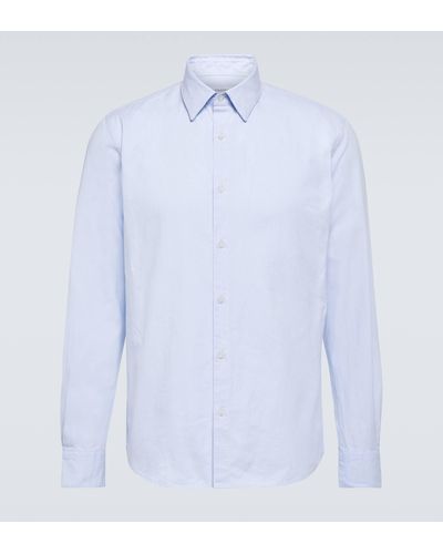Sunspel Cotton Shirt - Blue