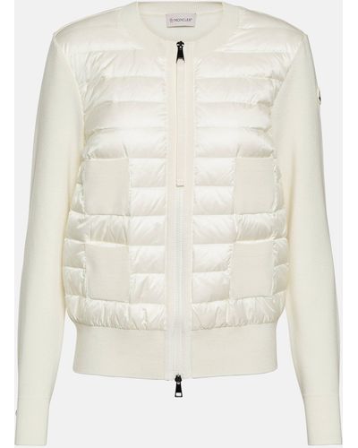 Moncler Tricot Wool-blend Cardigan - White