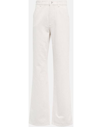 Loro Piana Releigh High-rise Wide-leg Jeans - White