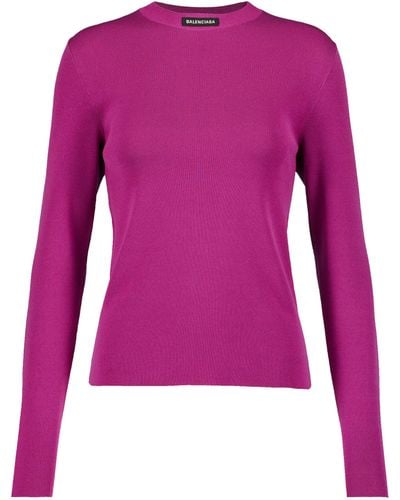 Balenciaga Logo Sweater - Purple