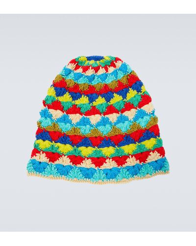 Alanui Beach Break Crochet Cotton Hat - Blue