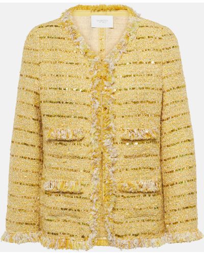 Giambattista Valli Fringed Boucle Jacket - Yellow