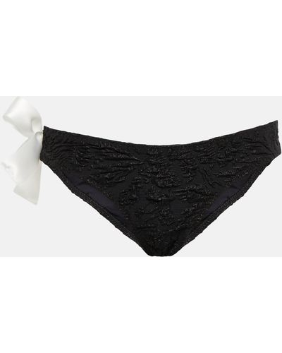 Giambattista Valli One-shoulder Bow Bikini Bottoms - Black