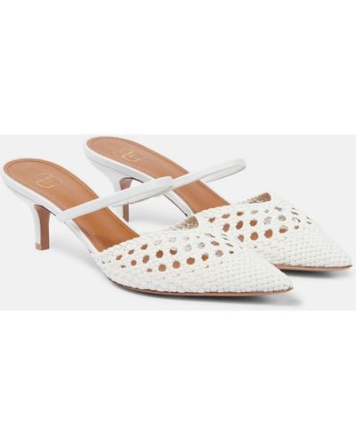 Malone Souliers Marla 45 Faux Leather Mules - White