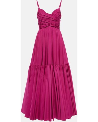 Giambattista Valli Tiered Cotton Poplin Gown - Purple