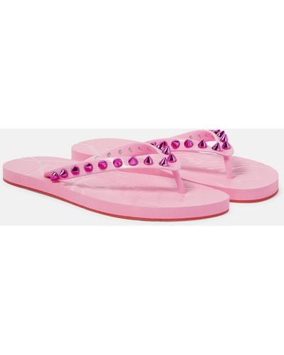 Christian Louboutin Loubi Flip Thong Sandals - Pink