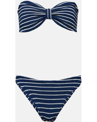Hunza G Jean Striped Bikini - Blue