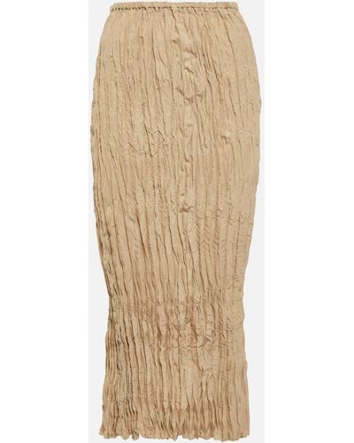 Totême Silk Midi Skirt - Natural