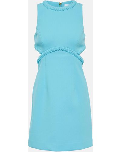 Rebecca Vallance Michelle Cutout Crepe Minidress - Blue