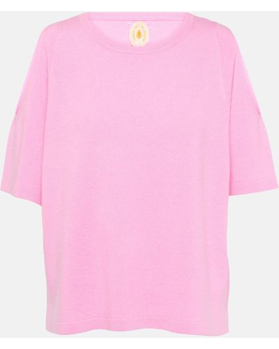 Jardin Des Orangers Cutout Wool And Cashmere Top - Pink