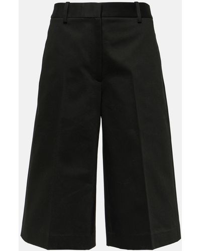 Nili Lotan Erza Cotton Bermuda Shorts - Black