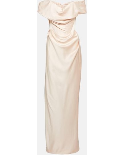 Vivienne Westwood Nova Cocotte Crepe Satin Gown - Natural