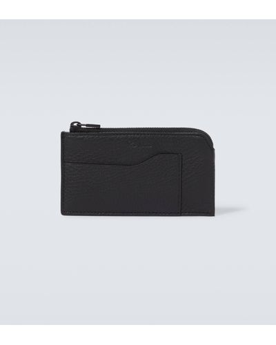 Loro Piana Extra Leather Card Case - Black