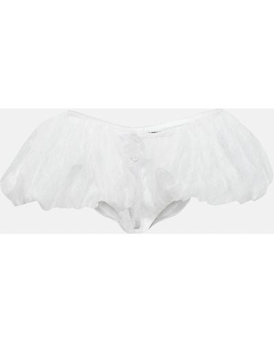 Jacquemus Le Short Chouchou Embroidered Lace Shorts - White