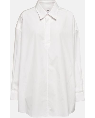 Ami Paris Cotton Shirt Dress - White