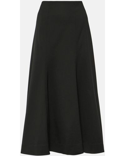 Co. Wool-blend Midi Skirt - Black