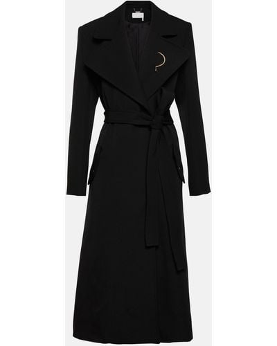 Chloé Belted Virgin Wool Coat - Black