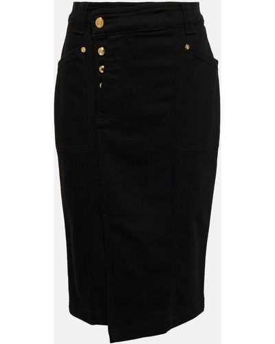 Knee length skirts outlet black