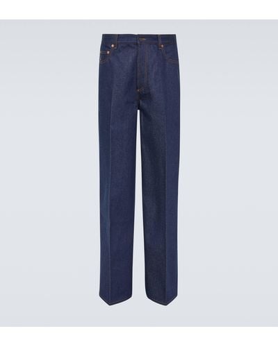 Valentino Mid-rise Wide-leg Jeans - Blue