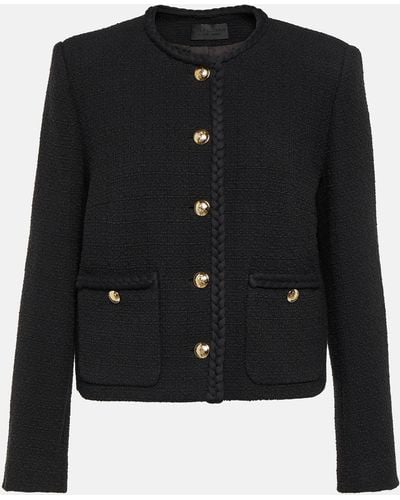 Nili Lotan Iman Cropped Cotton-blend Jacket - Black
