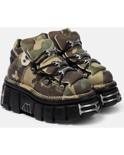Vetements X New Rock Camouflage Platform Sneakers - Multicolour