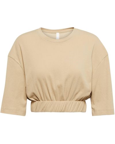 Dion Lee Cropped Cotton T-shirt - Natural