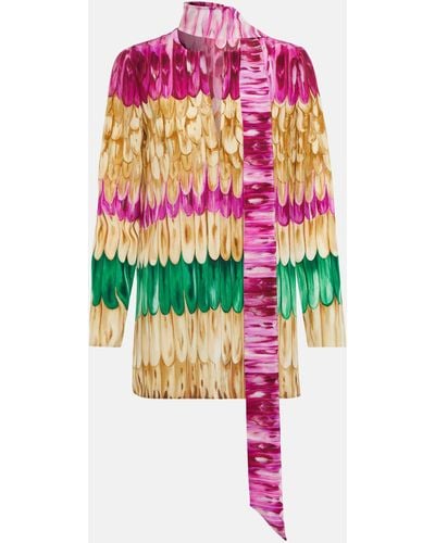 Valentino Printed Silk Top - Multicolour