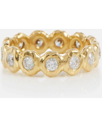 Octavia Elizabeth Nesting Gem 18kt Gold Eternity Ring With Diamonds - Metallic