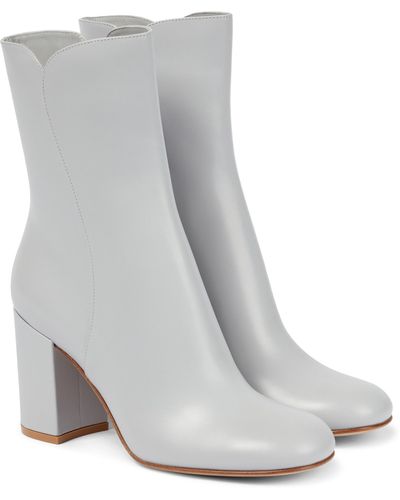 Gianvito Rossi Adelle 85 Leather Ankle Boots - Multicolour