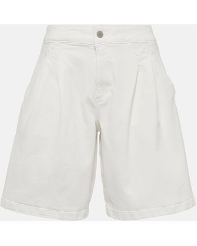 AG Jeans High-rise Cotton Shorts - White