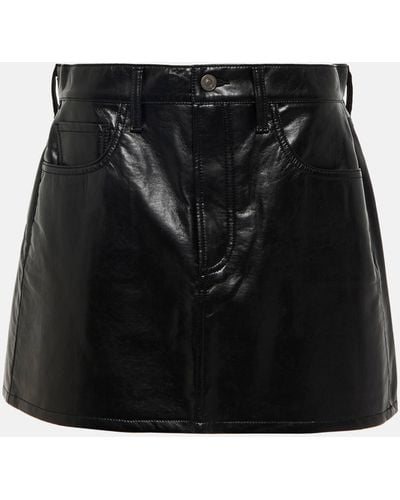 Citizens of Humanity Faux Leather Miniskirt - Black