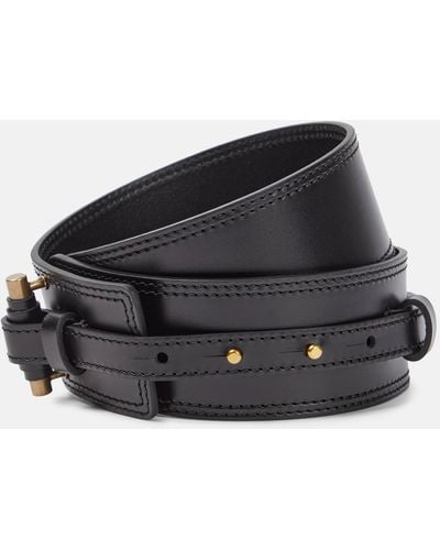 Isabel Marant Vigo Leather Belt - Black
