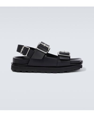 Jil Sander Leather Sandals - Black