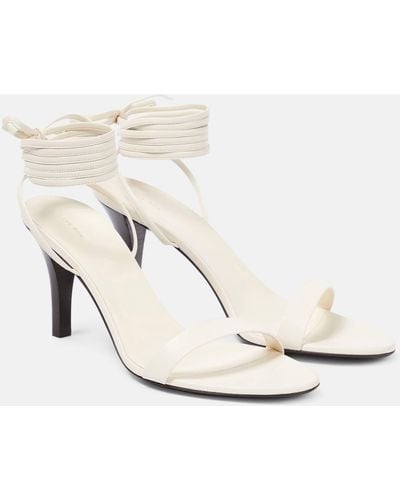 The Row Maud Leather Sandals - White