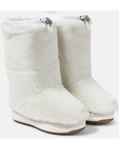 Bogner Les Arcs Shearling Snow Boots - White