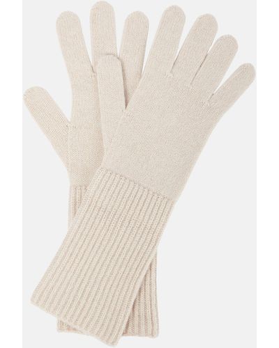 The Row Halita Cashmere Gloves - White