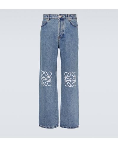 Loewe Anagram Straight Jeans - Blue