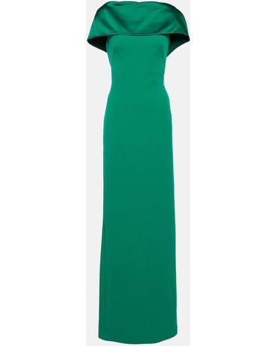 Safiyaa Inaya Crepe Gown - Green