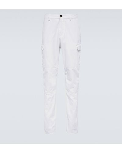 Brunello Cucinelli Cotton Gabardine Cargo Pants - White