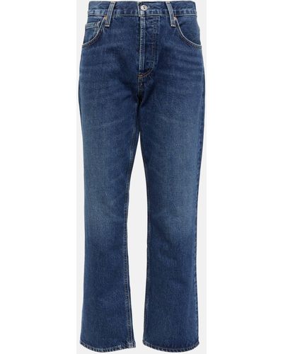 Citizens of Humanity Neve Mid-rise Straight Jeans - Blue