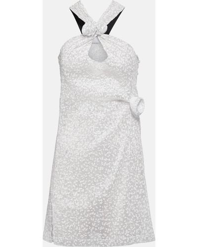 Coperni Embellished Halterneck Minidress - White