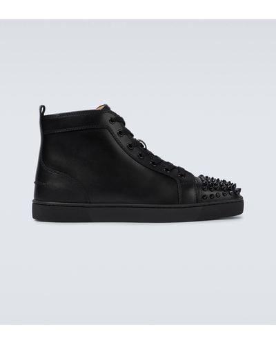 Christian Louboutin Lou Spikes High-top Sneakers - Black