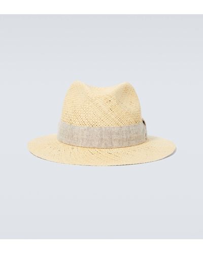 Kiton Straw Panama Hat - White