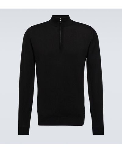 John Smedley Tapton Wool Sweater - Black